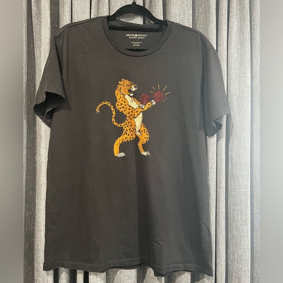 Denim & Supply Ralph Lauren Other - Cool and rare! Denim & Supply Ralph Lauren Black Tee with Leopard Graphic